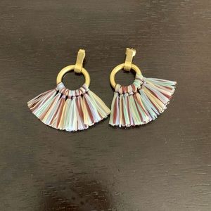 Madewell Raffia Gold Earrings